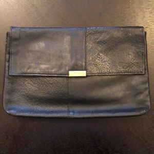 Black Genuine Leather Clutch